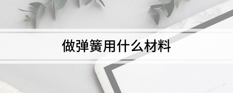 做弹簧用什么材料(图1)