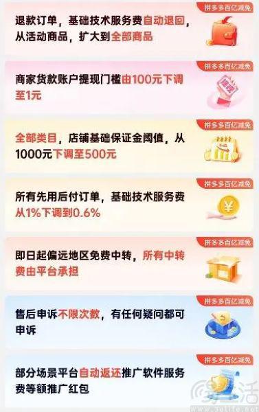拼多多百亿减免再加码自动返还退款订单服务费(图1)