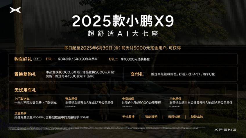 3598万元起售小鹏X9小鹏汽车将实现L3级智驾能力量产(图3)