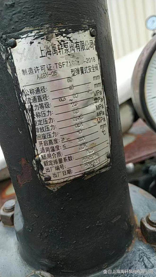 上海禹轩A48Y-16C-DN50弹簧式安全阀新老交替助力广州一厂区设备(图2)